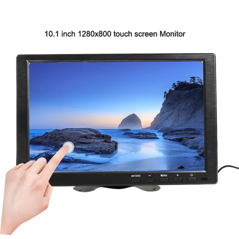 10.1 1280x800 Touch 10.1 inch touch Screen Portable Monitor pc Laptop Small LCD Display Computer HDMI Raspberry pi gaming monitor 1366x768 USB Port - Цвет: 10.1 1280x800 Touch
