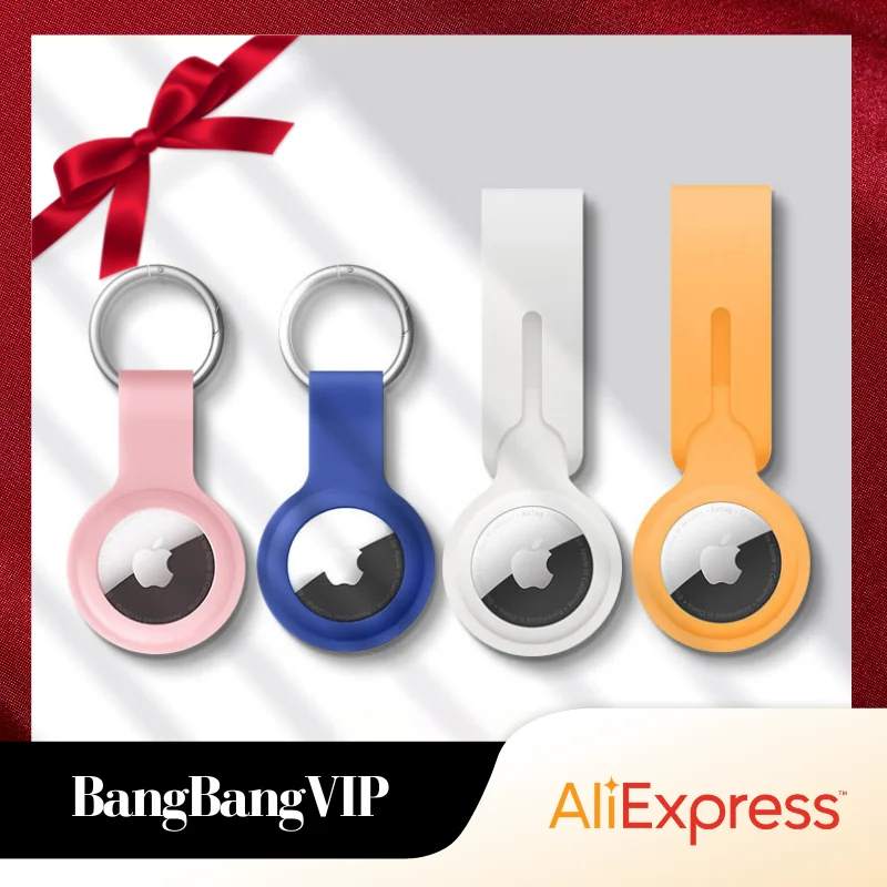 Liquid Silicone Case for AirTag IPhone Tracker Keychain Pendant Outdoor