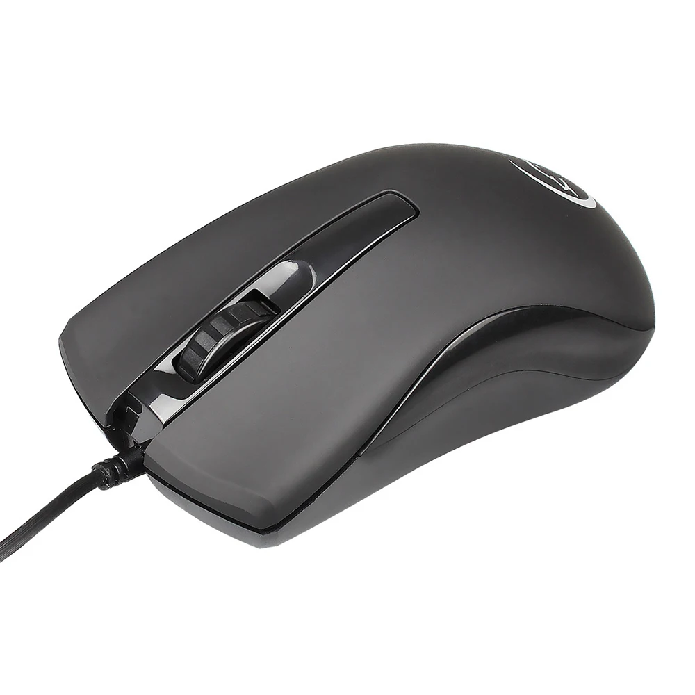 Черная игровая мышь 2400 dpi DC 5V 100mA для ноутбука настольного компьютера USB Проводная