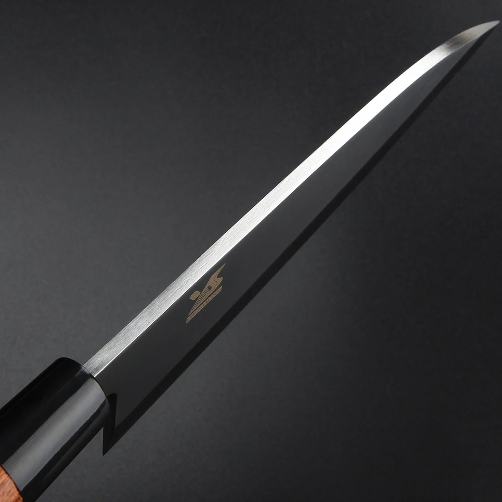 BIGSUNNY 7 inch Deba knife Japanese Kitchen Cooking Chef Sushi Knife High Carbon Steel Blade with Rose wood Handle
