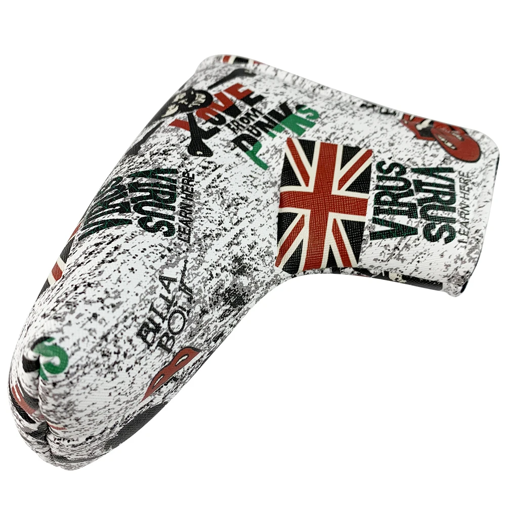 Magnetic Closure Golf Putter Cover For Blade Mallet Putter Club Soft PU Anti-scratch Golf Headcovers
