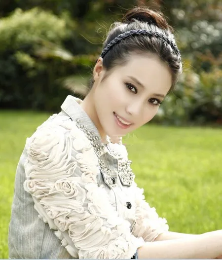 Korean-style Linen Flower Color Braid Crystal Headband Entirely Handmade Weaving Fishing Line Bead Beaded Bracelet Wire Wound Ha