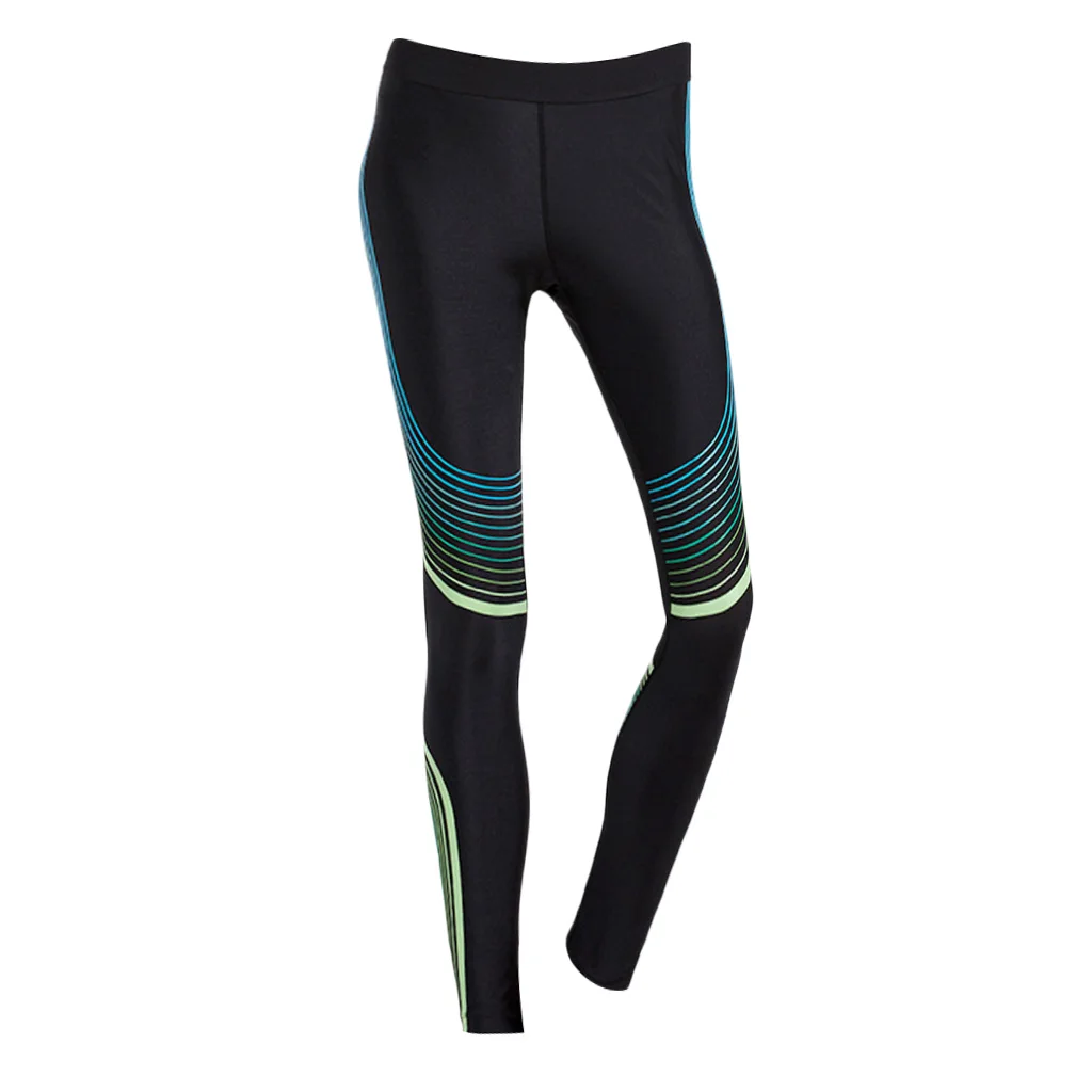 S Blue and Green Женские леггинсы, штаны, компрессионные колготки, для фитнеса, для похудения, модные - Цвет: S Blue and Green