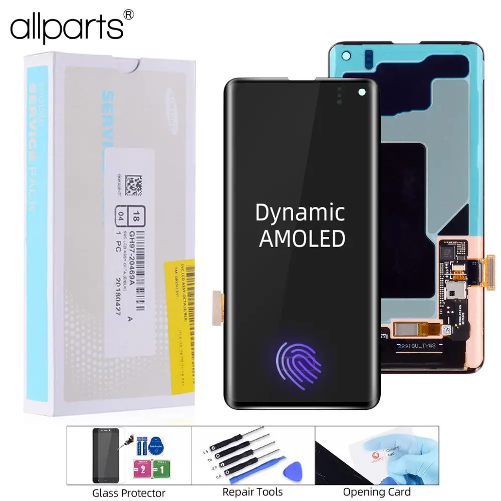 Оригинальный AMOLED S10 ЖК дисплей для SAMSUNG Galaxy G973F G973 Plus + S10E G975F сенсорный экран