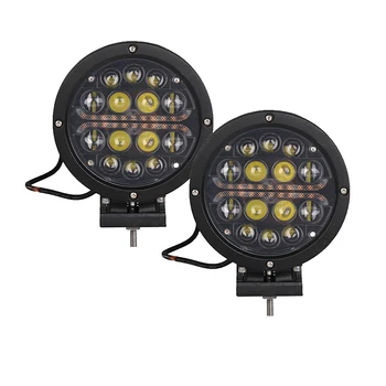 

2PCS White and Amber 60W Sealed Beam Spot Light 5300 Lumen Led Work Light for 4x4 Offroad SUV ATV Wrangler JK TJ