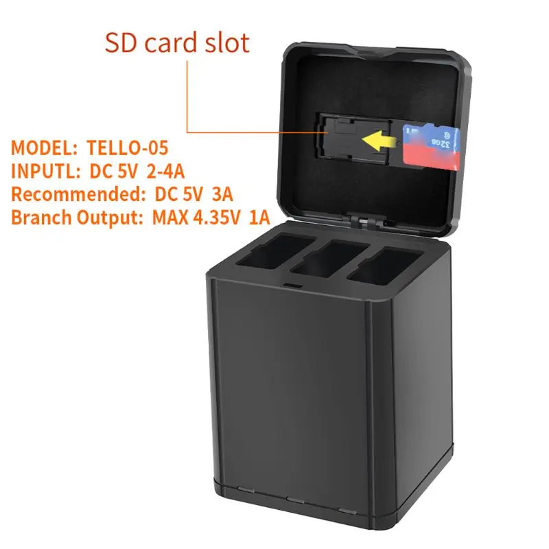 3 в 1 батарея порт Смарт зарядное устройство usb зарядка коробка для DJI Tello Дрон батарея Q84A