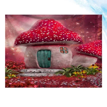 

1pc Household Nordic Style Hanging Tapestry Wall Mounted Hanging Tapestry Beautiful Printed Shower Curtain Beach Towel (Red)