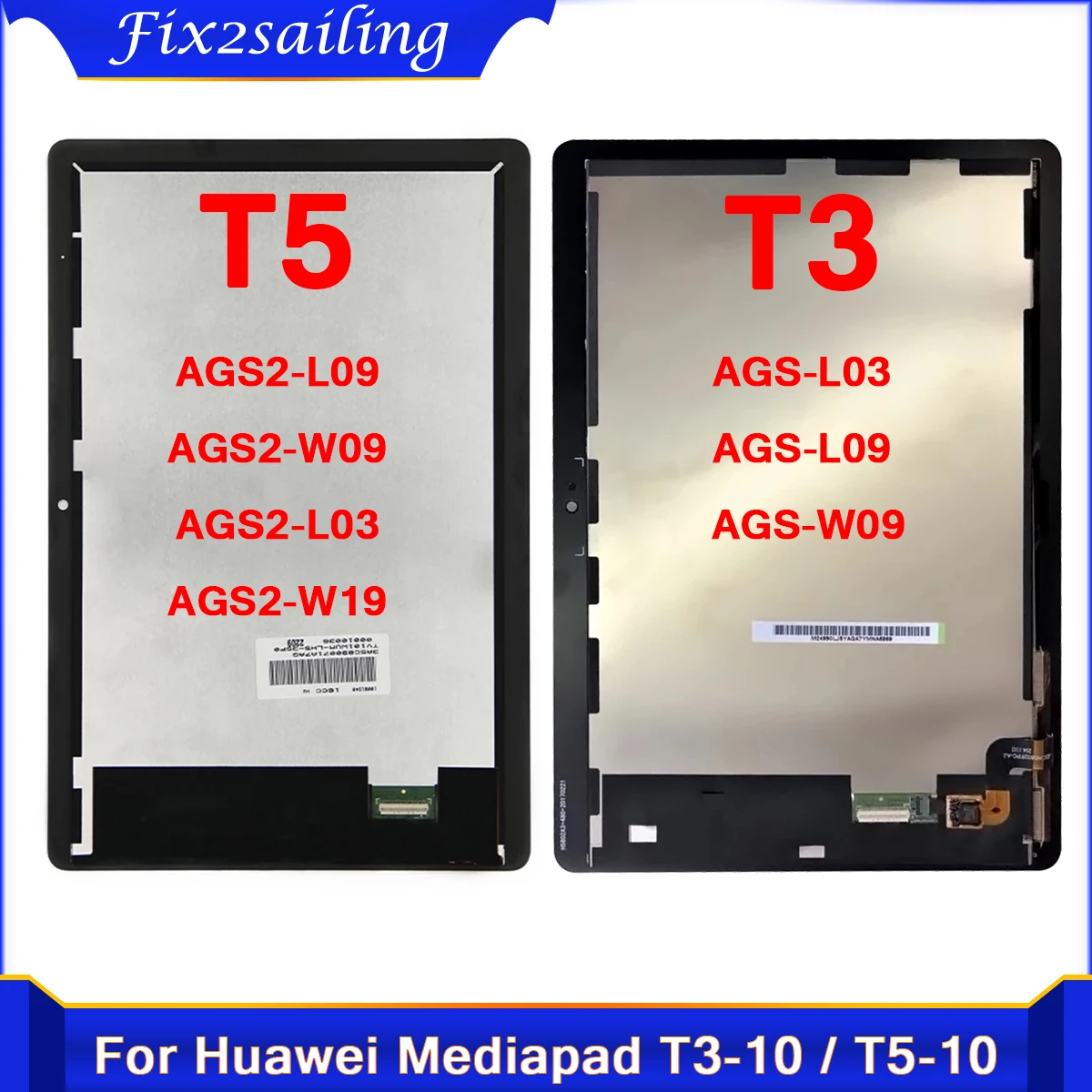 Prueba de pantalla LCD para Huawei MediaPad T3 T5 10 AGS-L03 AGS-L09 AGS-W09 AGS2-L09 AGS2-W09 AGS2-L03 MONTAJE DE digitalizador con pantalla táctil