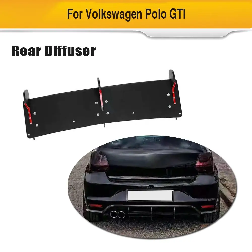 Авто задний бампер диффузор спойлер для Volkswagen VW Polo GT Автомобильная надрезаемая подкладка, ABS черный