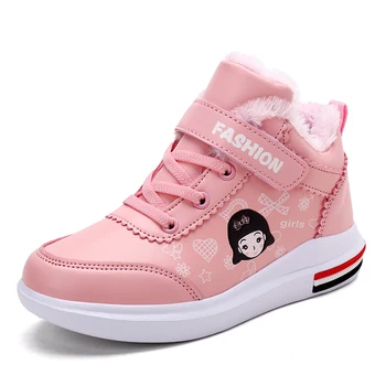 

Autumn Winter Kids Shoes Fashion Children Cotton Shoes Waterproof Warm Sneakers Girls High Top Flat Shoes Comfort Boys Trainers