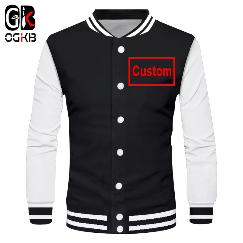Бейсбольная куртка OGKB Мужская/для мальчиков с логотипом на заказ | Мужская одежда