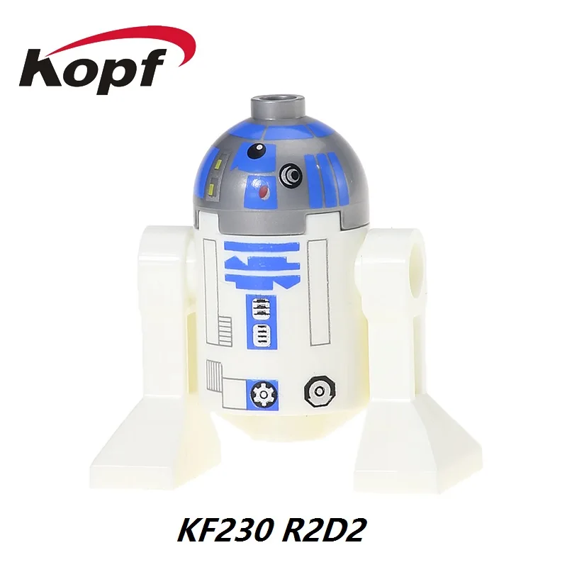 KF230 Without Box Одиночная Робот мини BB8 BB-8 с черный красный серый синий цвет R2d2 R3D5 космические строительные блоки детский подарок игрушки D1000 - Цвет: KF230 Without Box