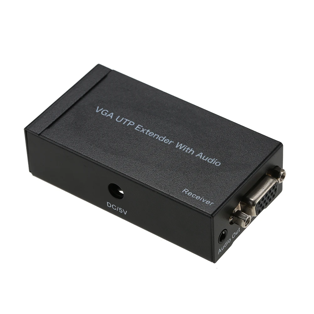 300 м VGA UTP удлинитель 1x1 сплиттер 1080P с аудио через Cat5/5e/6 RJ45 Ethernet-Кабель совместимый