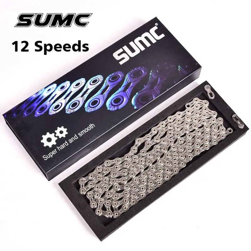 

Bicycle Chain SUMC SX12 12 speed 126L MTB Mountain Bike 12s sliver Chain with missinglink for Bicycle Parts with Original box