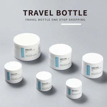 

Cream Jar Plastic Container Pot White Empty Matte Cosmetic Packaging Bottle Travel Bottles Frosted Storage Box Makeup Tools