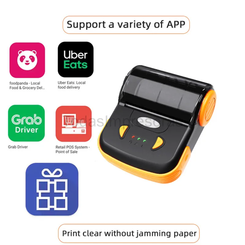 HQ DC12V 80mm Portable Mini Receipt Printer Wireless Mobile Phone Thermal POS Bill Bluetooth-Compatible Phones Computers | Компьютеры и