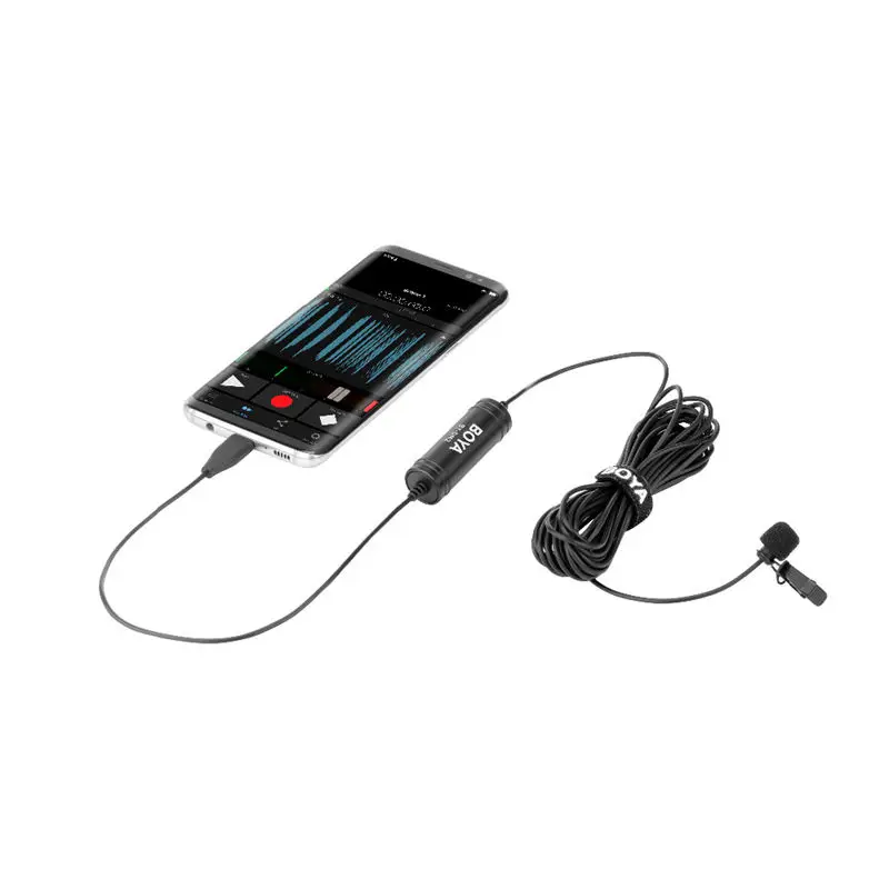  BOYA BY-DM2 Lavalier Microphone Clip-On Mic With USB Type-C Interface For Huawei Mate 10 Samsung_ F