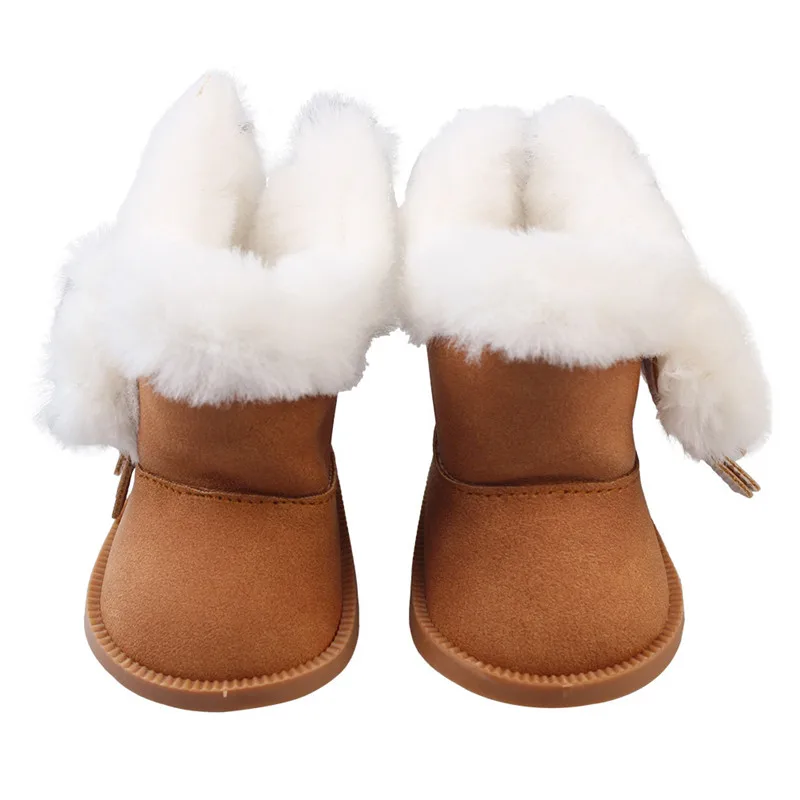 43 см новорожденных куклы зимние сапоги обувь для 18 дюймов куклы зимние Рождественские туфли кукольные аксессуары