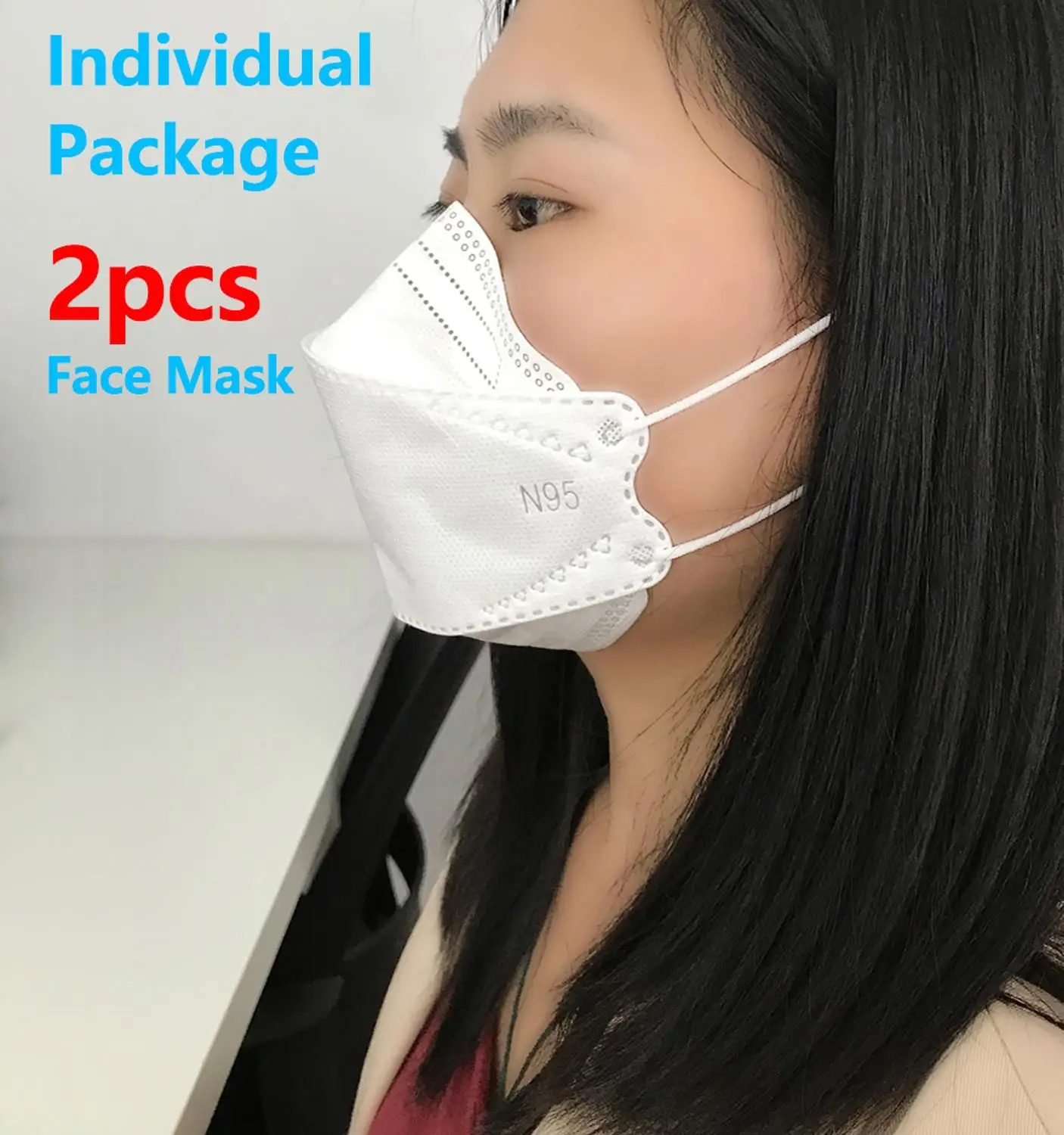 

N95 KF94 KN95 Face Mask Individual Package Respirator Anti PM2.5 Haze Dust Filter Nonwoven Elastic Earloop Mouth Face Masks