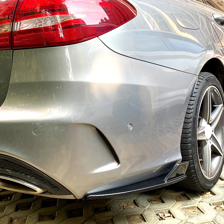 

For Benz C-Class Estate Wagon S205 C200 C260 C300 C43 AMG 2015-2018 Car Rear Bumper Diffuser Side Splitters Spoiler
