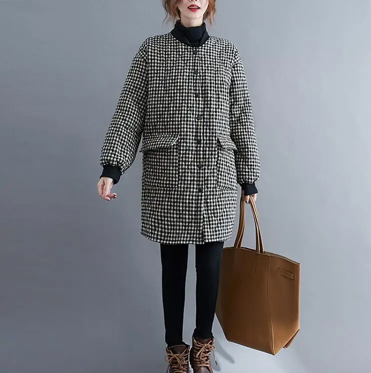 Женские парки размера плюс с хлопковой подкладкой новинка сезона осень-зима 2021