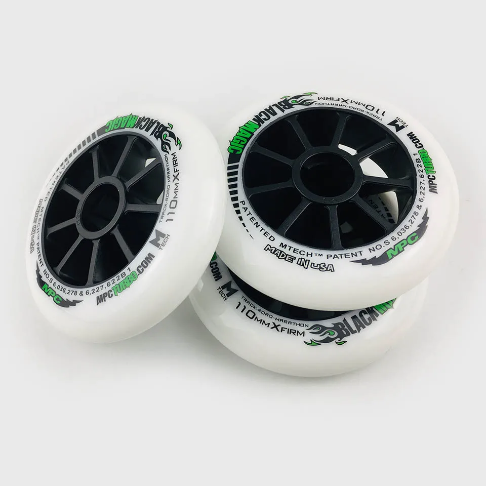 8 шт. MPC черные Волшебные колеса SRC XXFirm XFirm 110/100/90 мм марафонские гоночные шины для роликовых скоростных коньков дорожные катания A094