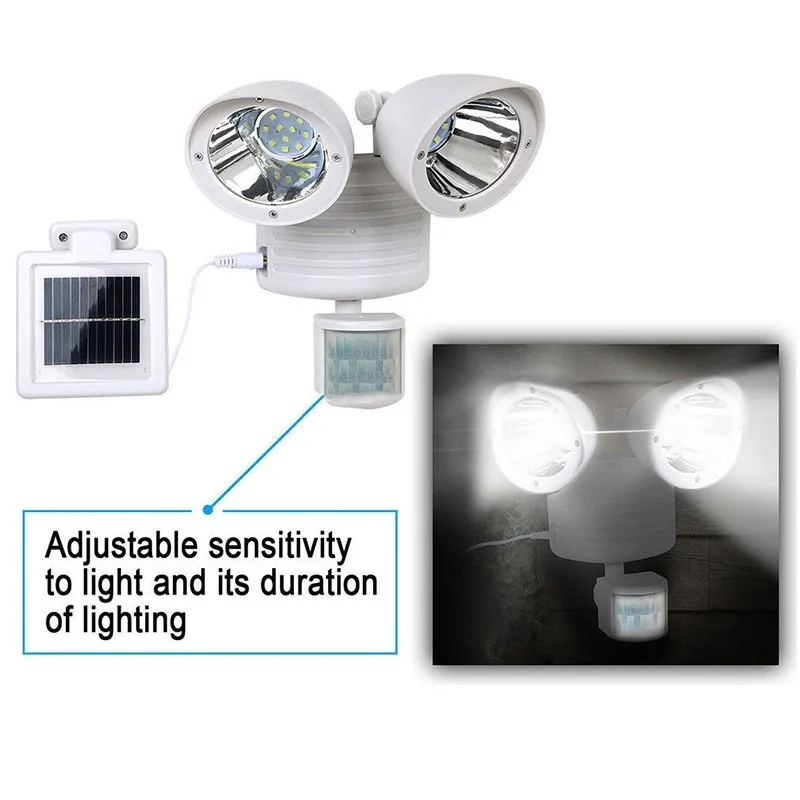 

Double Head 22 Led Light Solar Motion Sensor Security Body Wall Lamp Outdoor Garden @ 8 Jdh99 Projector