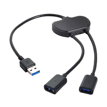 

5Gbps USB 3.0 Dual Ports Hub Cable Bus power For Laptop Notebook PC & Mouse & Flash Disk