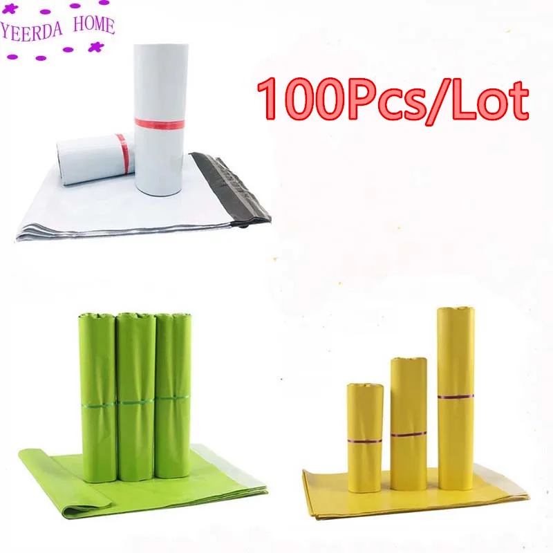 

100Pcs/Lot Self-seal Adhesive Courier bags Storage Bags Plastic Poly Envelope Mailer Postal Shipping Mailing Bags Mail bag