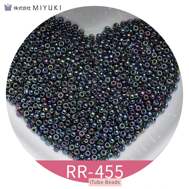 2mm Miyuki Round Beads 11/0 Metalic Gold Silver Bohochic Beaded Bling Beaded Jewelry 10g/Pipe About 1100pieces Garments Sewing RR455 Blue Black