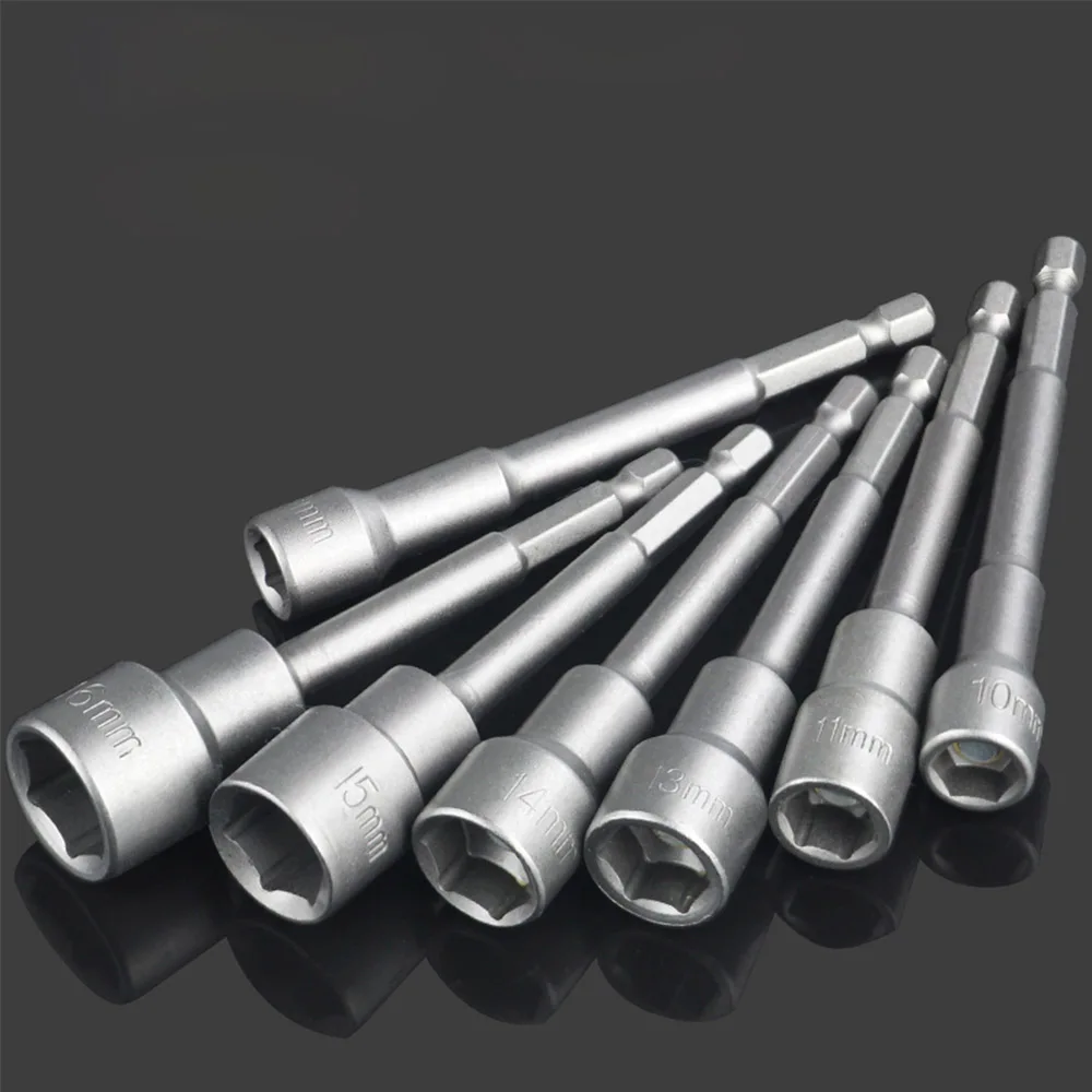 1/4" 619mm Hex Shank Power Nut Driver Drill Bit Metric Socket Wrench