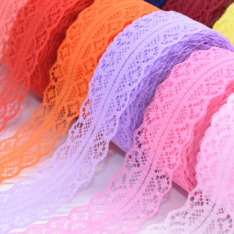 

10Meter/roll 2.8cm Multicolor Lace Ribbon Embroidered Net Tape Fabric DIY Sewing Handmade Craft Wedding Decoration Ribbons