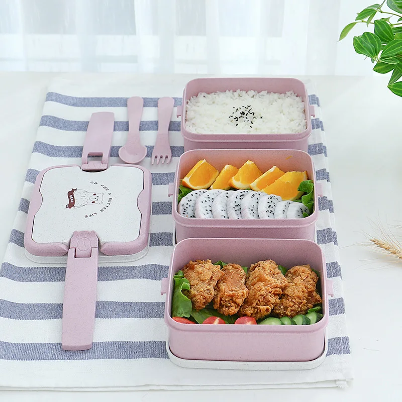 

3 Layer Lunch Boxes Containers for Food Bento Box for Kids Picnic Food Containers Portable Food Storage Box Lunch Box
