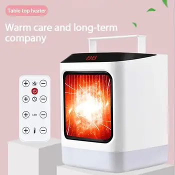

Electric Heater Fan Desktop Heating Fast Power Saving Warmer For Winter Office Mini Portable Heaters For Winter Home Deaorations