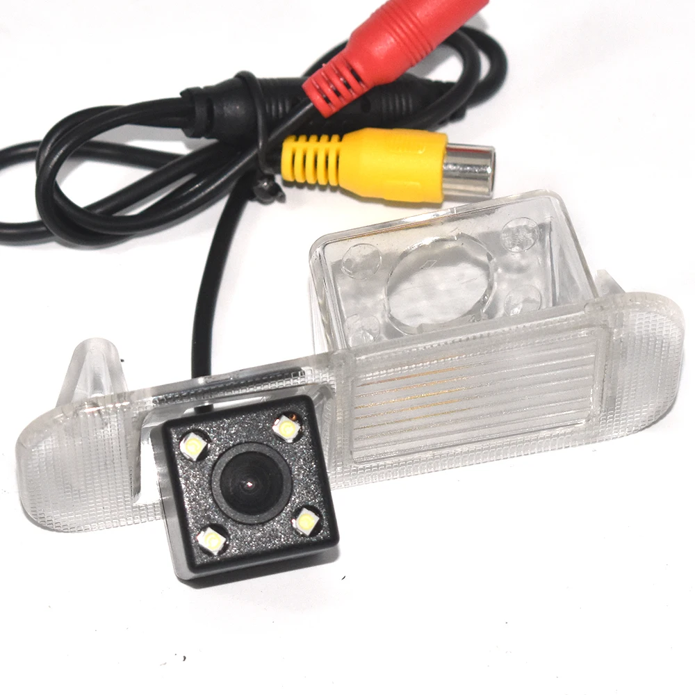 4-LED ZJCGO HD Автомобильная камера заднего вида для парковки ночного видения, водонепроницаемая камера для Kia New Pride Sephia Sport K2 2005 - Название цвета: 4-LED