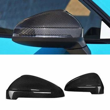 

CITALL 1 Pair Car Black Carbon Fiber Rearview Mirror Cover Trim Cap Fit for Audi RS4 S4 A4 B9 A5 S5