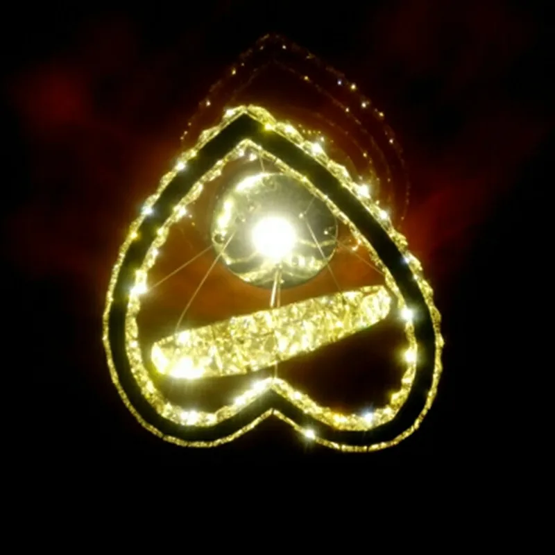 Современный светодиодный хрустальный люстра в форме сердца, хрустальная люстра, освещение для гостиной, спальни, люстры