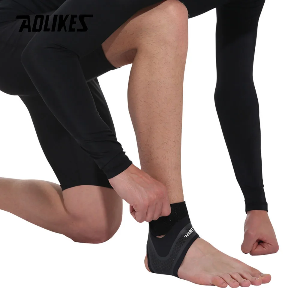 AOLIKES 1 шт. Новая эластичная поддержка щиколотки Регулируемая из дышыщей ткани для