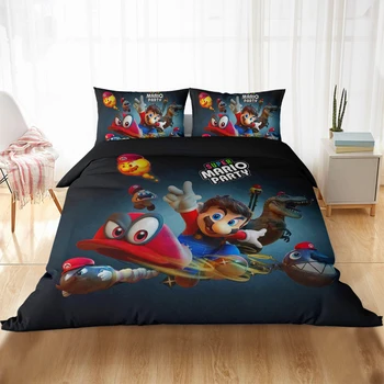

Super Mario Bros Cartoon Bedding set Single-Double Bedclothes Include Duvet Cover Pillowcase 3D Print Home Textile Bed Linens