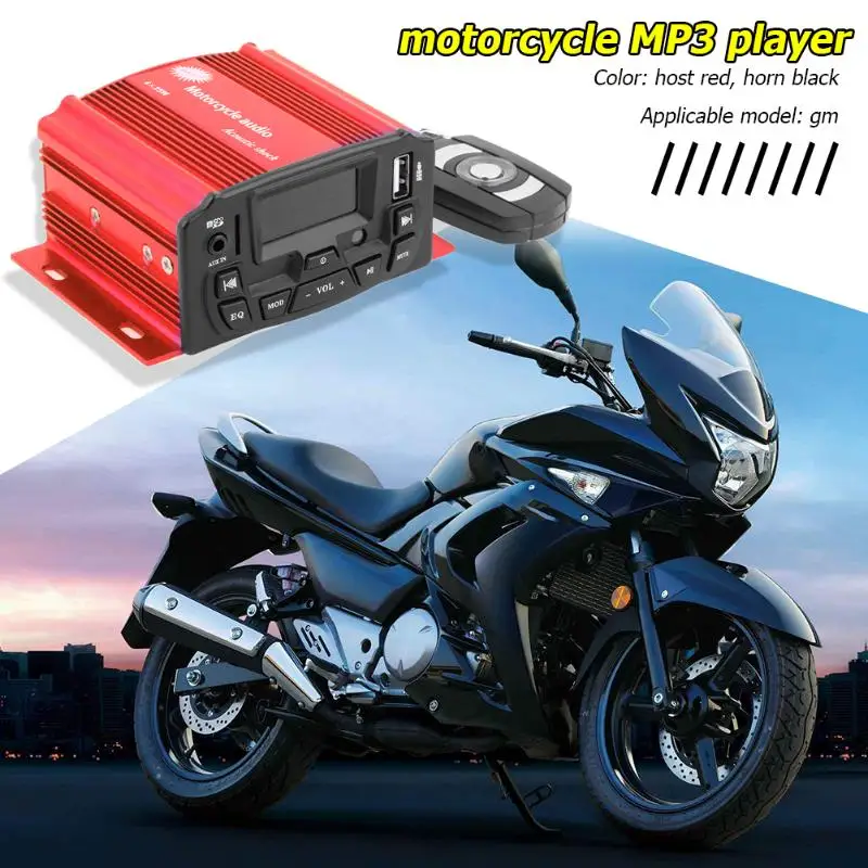 12V мотоциклов аудио звук Системы 3 дюймов динамики USB TF MP3 плеер радио
