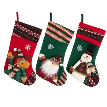 

Christmas Hanging Stockings Socks Christmas Decorations Bags Hanging Supplies for Xmas Tree Fireplace and Other Indoor Venues