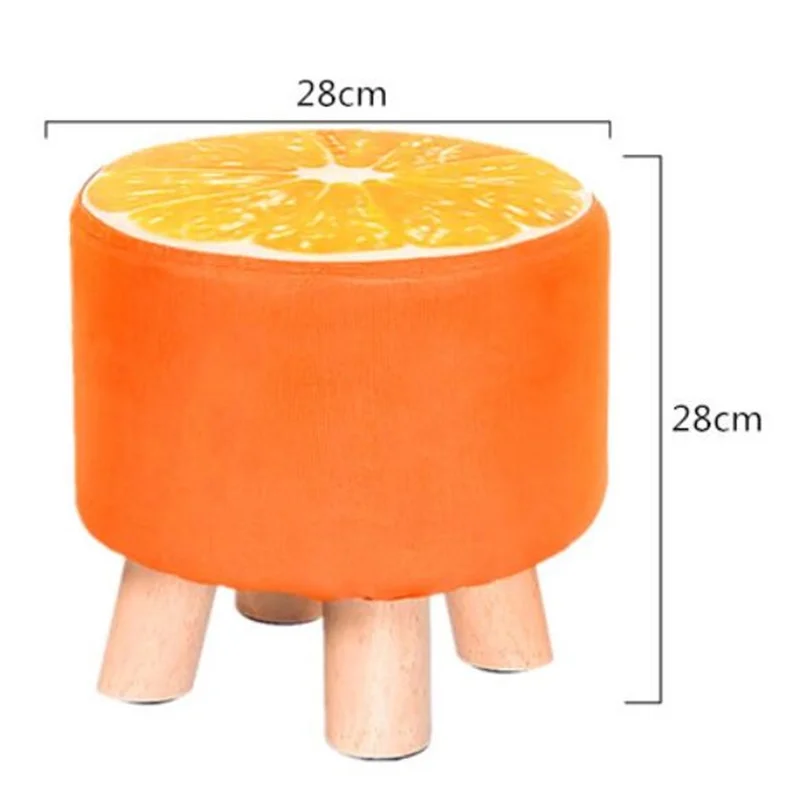 28*28*28cm Fruit style Footstool Four feet Scoop Chair Round Sofa stool