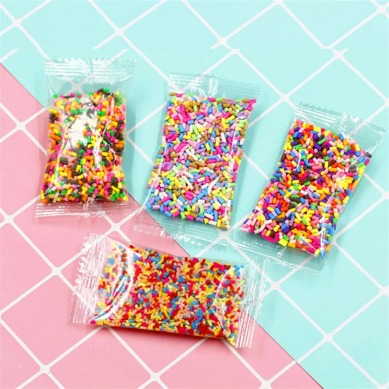 10g Fruit Fimo Bead Charms for Slime Accessories Fluffy DIY Decoration Addition Slime Clound Sand Toys Filler Glitter Clear Set