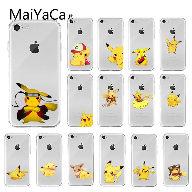 

MaiYaCa cute Pikachu funny naruto TPU Phone Case Cover Shell for iPhone 6S 6plus 7 7plus 8 8Plus X Xs MAX 5 5S XR 10