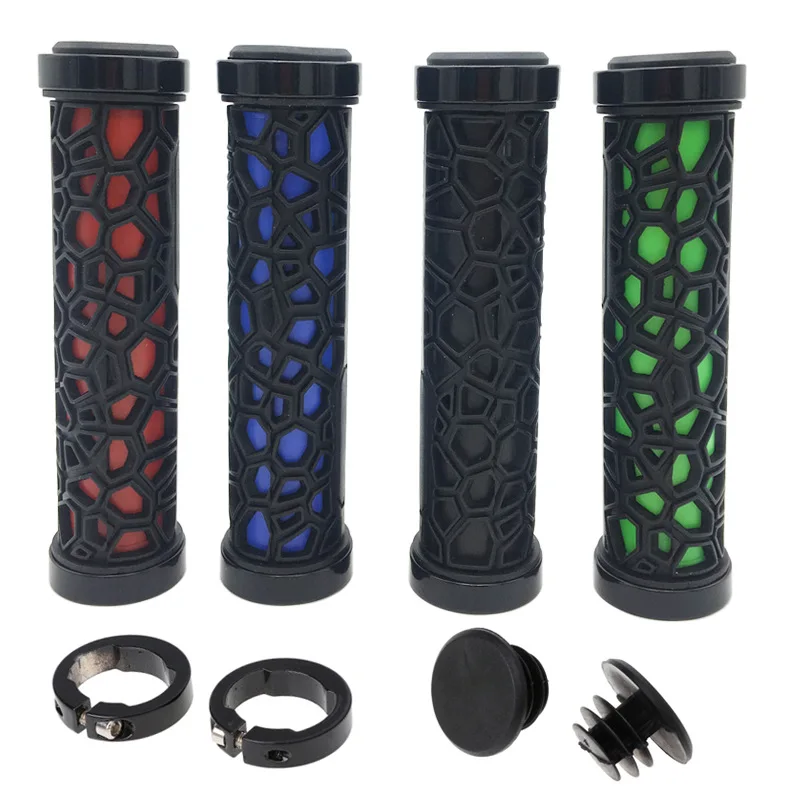 

1Pair Universal Bike Handlebar Grip Cover Soft Rubber Anti-slip Bicycle Parts Handle Grips Lock Bar End For MTB Folding Bike