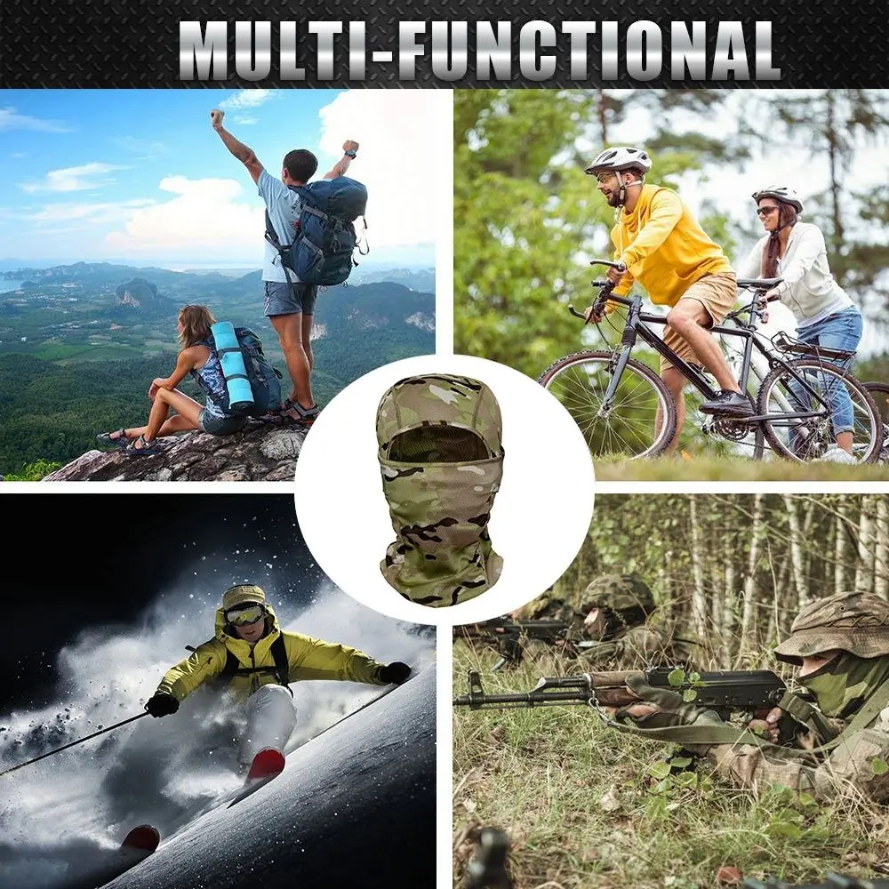 Hiking Bicycle Ski Bike Outdoor Camo Hunting Camouflage Hood Snowboard Sport Cover Cycling Balaclava Full Face Mask winter cap