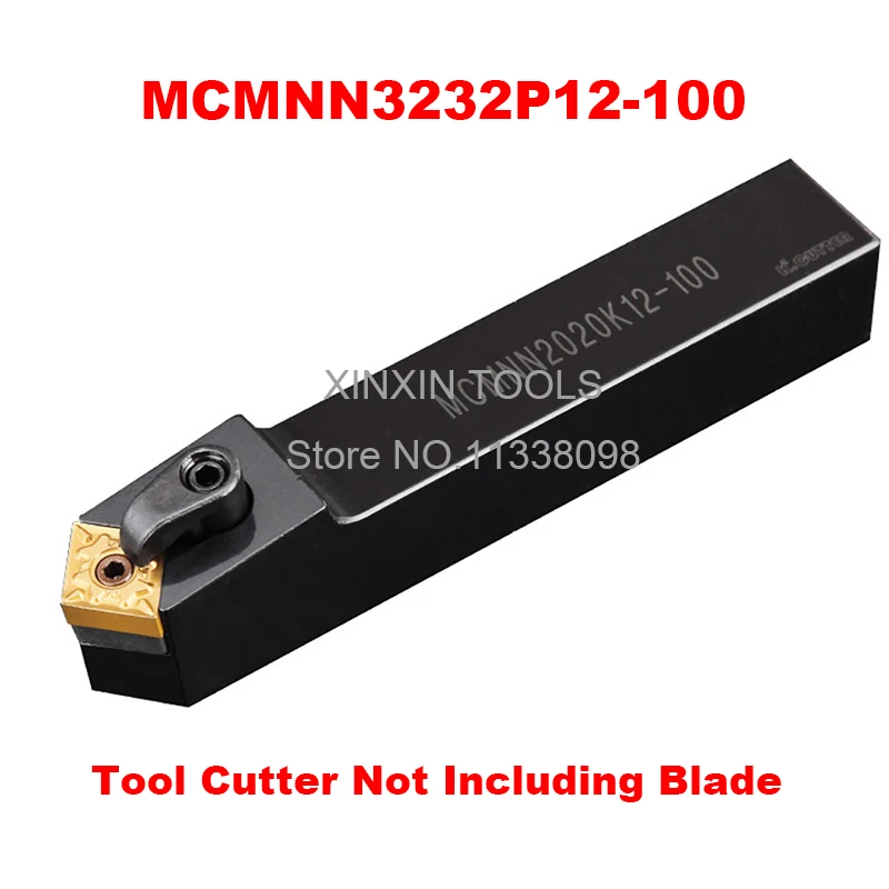 

MCMNN3232P12-100 Metal Lathe Cutting Tools CNC Turning Tool 32mm*32mm*170mm External Turning Tool