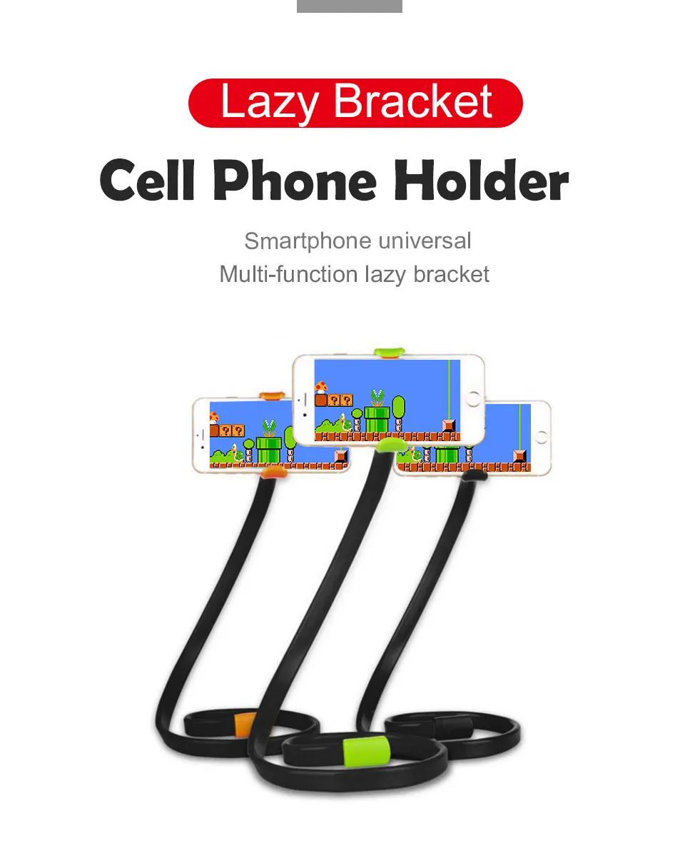 Универсальный гибкий держатель для ленивых для мобильного телефона ленивый кронштейн стенты Гибкая кровать Настольный держатель для сотового телефона с прищепкой кронштейн для сотового телефона