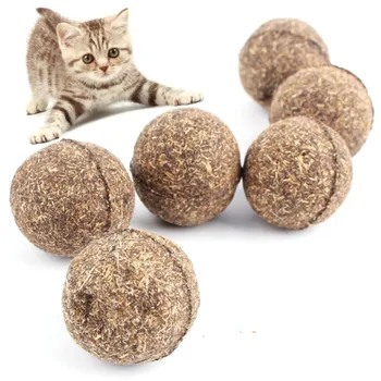 

1pc Cat Toy Natural Catnip Ball Menthol Flavor Cat Treats 100% Edible Cats-go-crazy Treats Gift