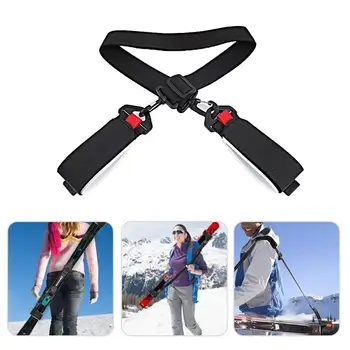 

Adjustable Skiing Pole Shoulder Hand Carrier Lash Nylon Skiing Bags Handle Straps Porter Hook Loop Protecting For Ski Snowboard